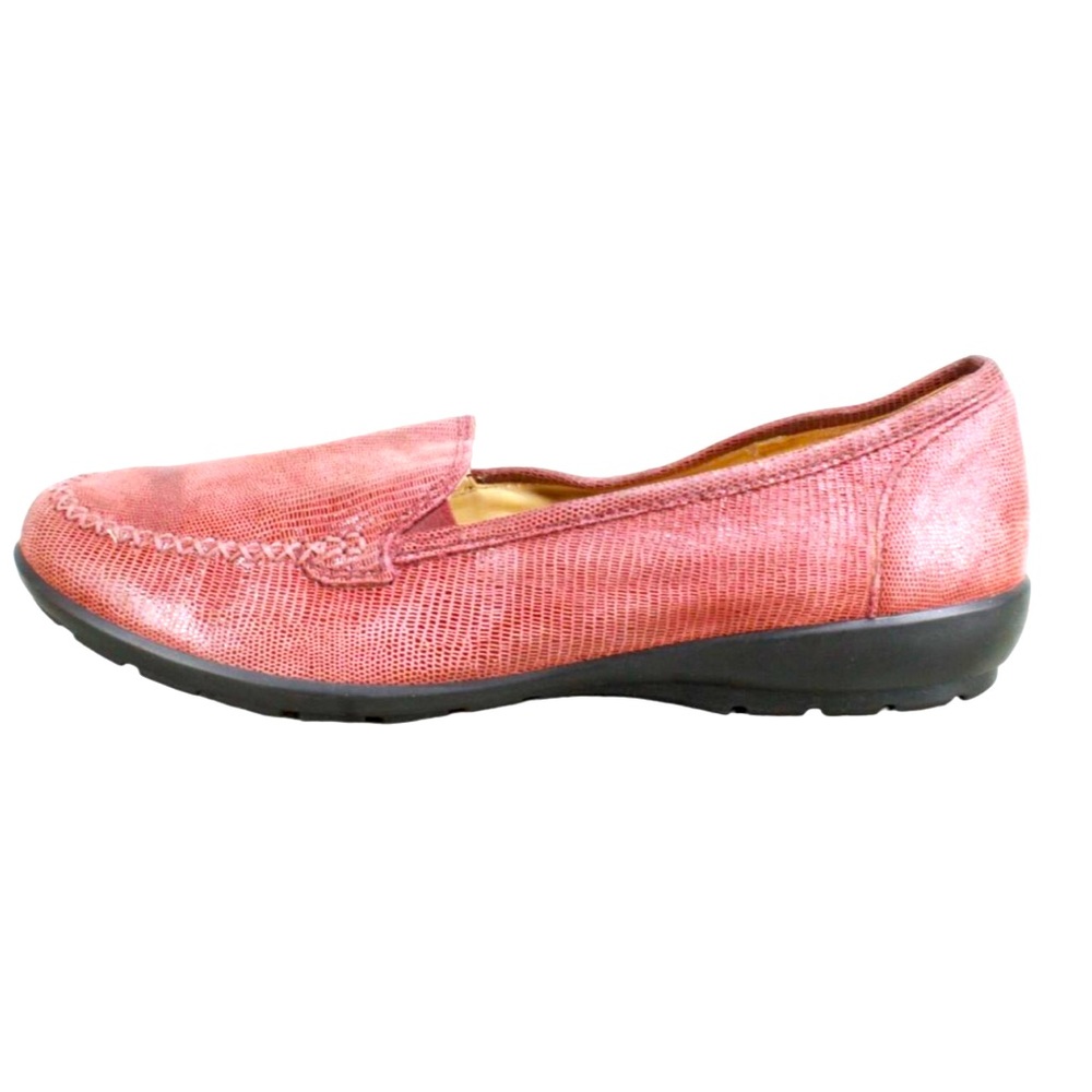 Hotter Women's Jazz Red Snakeskin Faux Leather Stitch Slip On